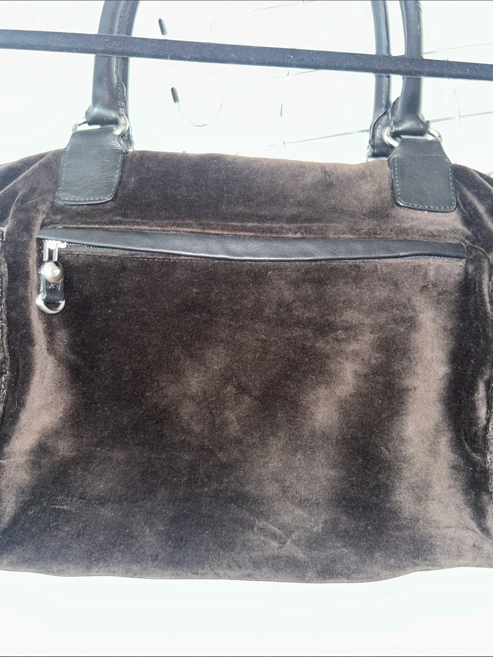 Juicy Couture Baby Y2k Luxury Vintage Brown Velour Velvet Duffel Diaper Bag